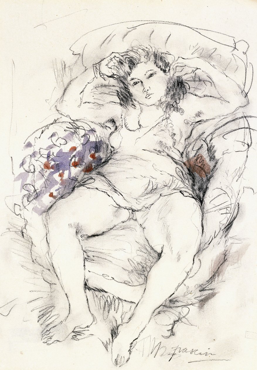Woman in a Chair by Jules Pascin