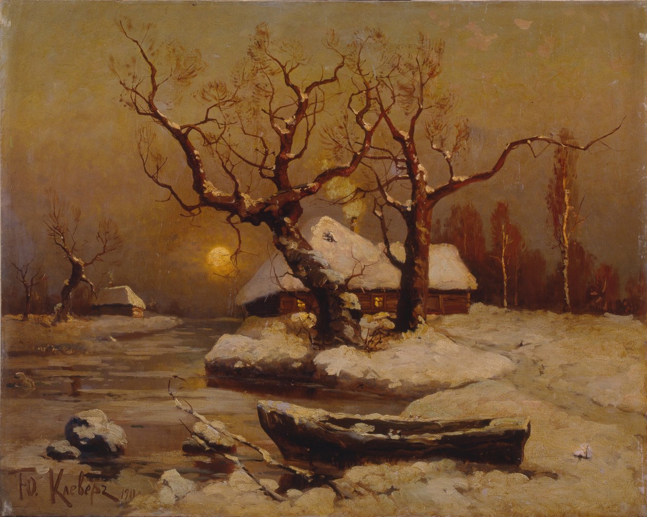 Winter evening by Juli Julievich Klever