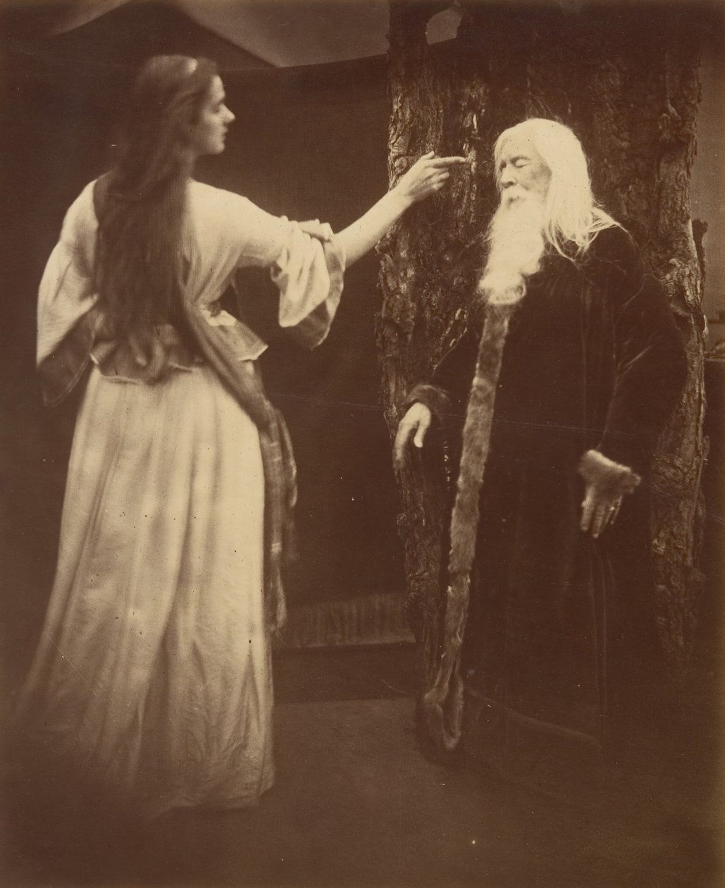 Vivien and Merlin by Julia Margaret Cameron