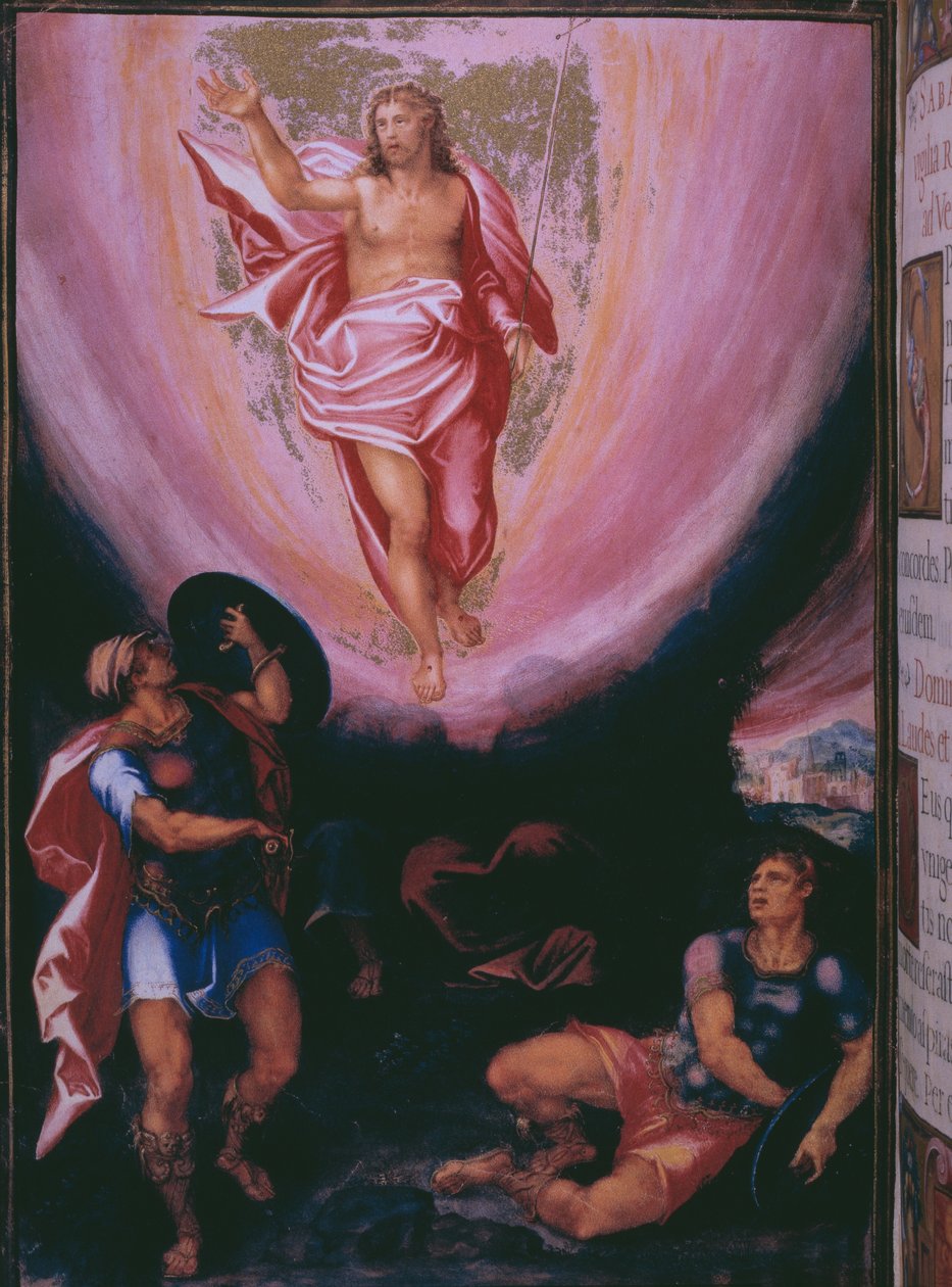 Resurrection, from a facsimile of the Breviary of King Philip II of Spain by Julian and Leon, Andres de Fuente del Saz