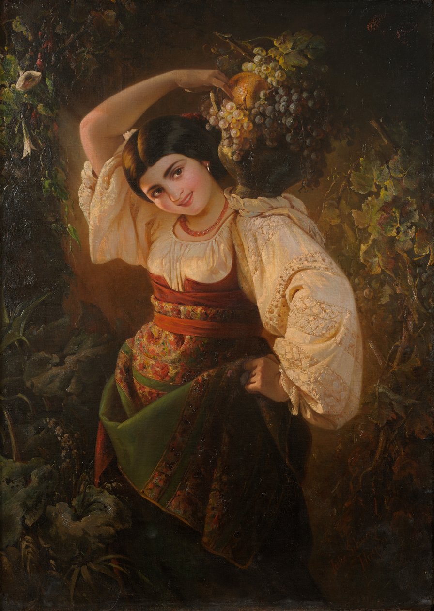 Italian Woman with a Vase by Julie Wilhelmine Hagen Schwarz