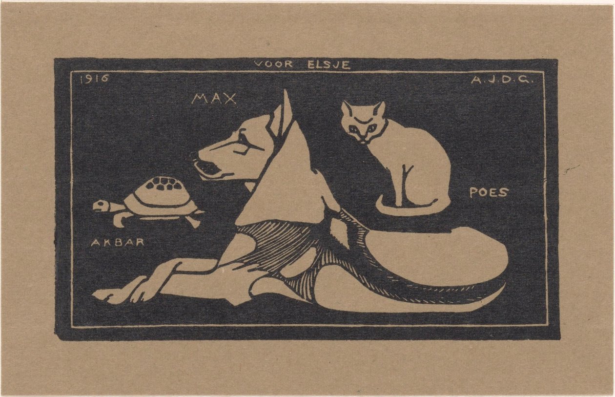 Akbar, Max, Cat by Julie de Graag