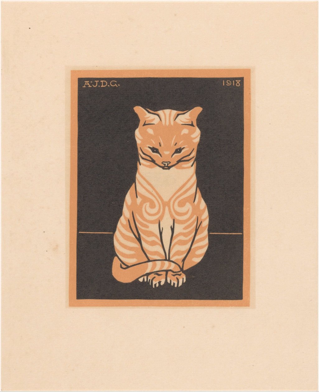 Sitting Cat by Julie de Graag