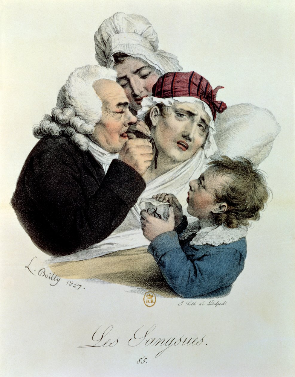 Leeches, engraved by Delpech by Julien Leopold Boilly