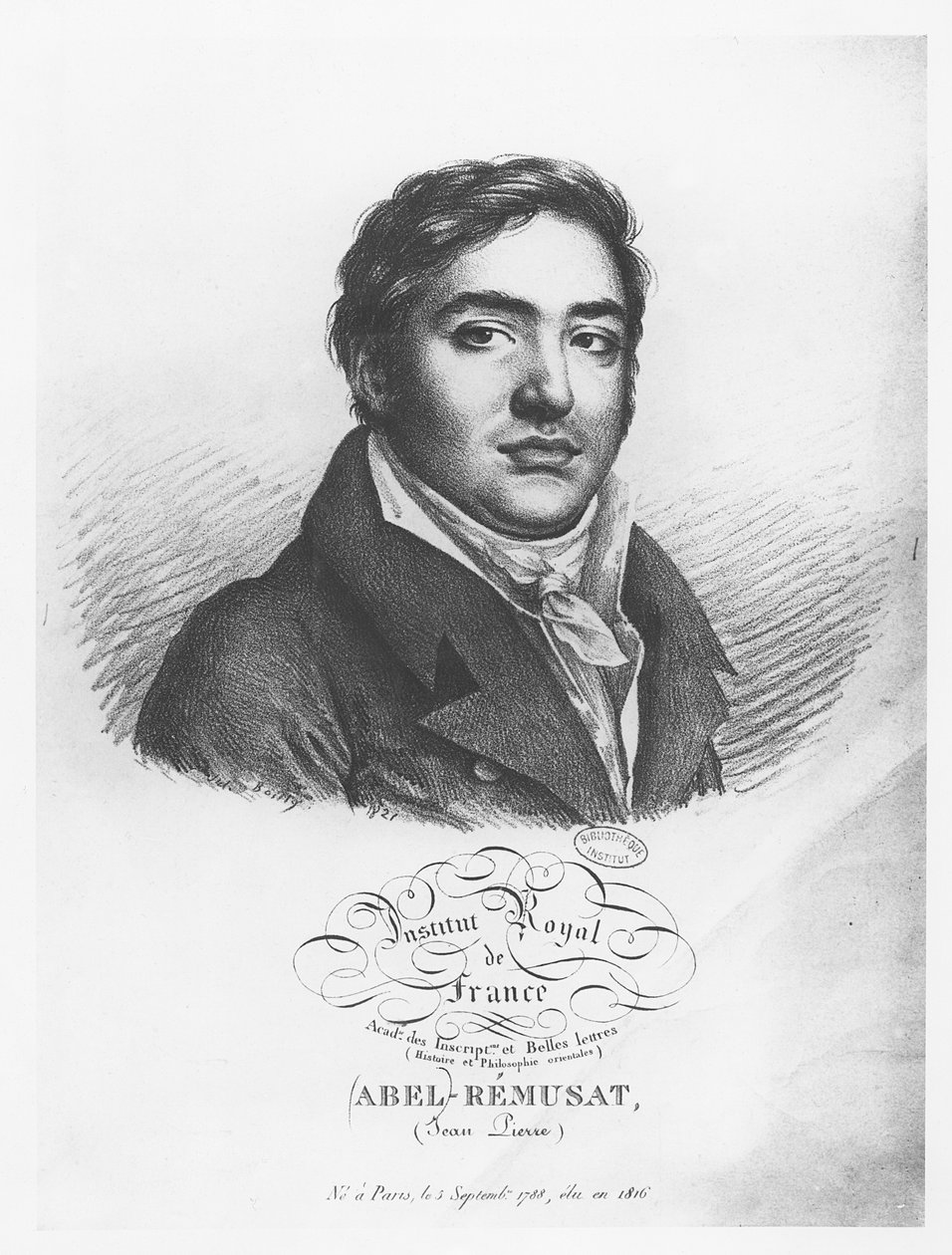 Portrait of Abel Rémusat by Julien Leopold Boilly