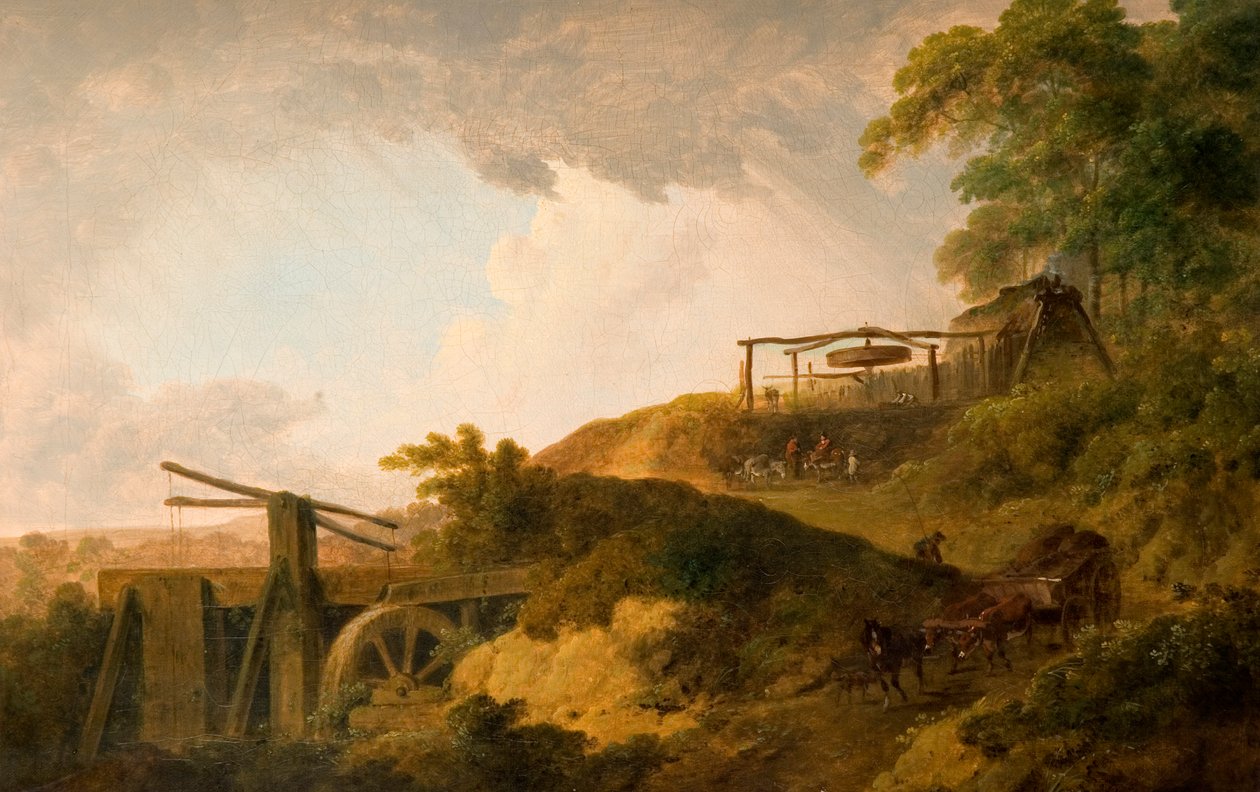 The Watershot Wheel by Julius Caesar Ibbetson