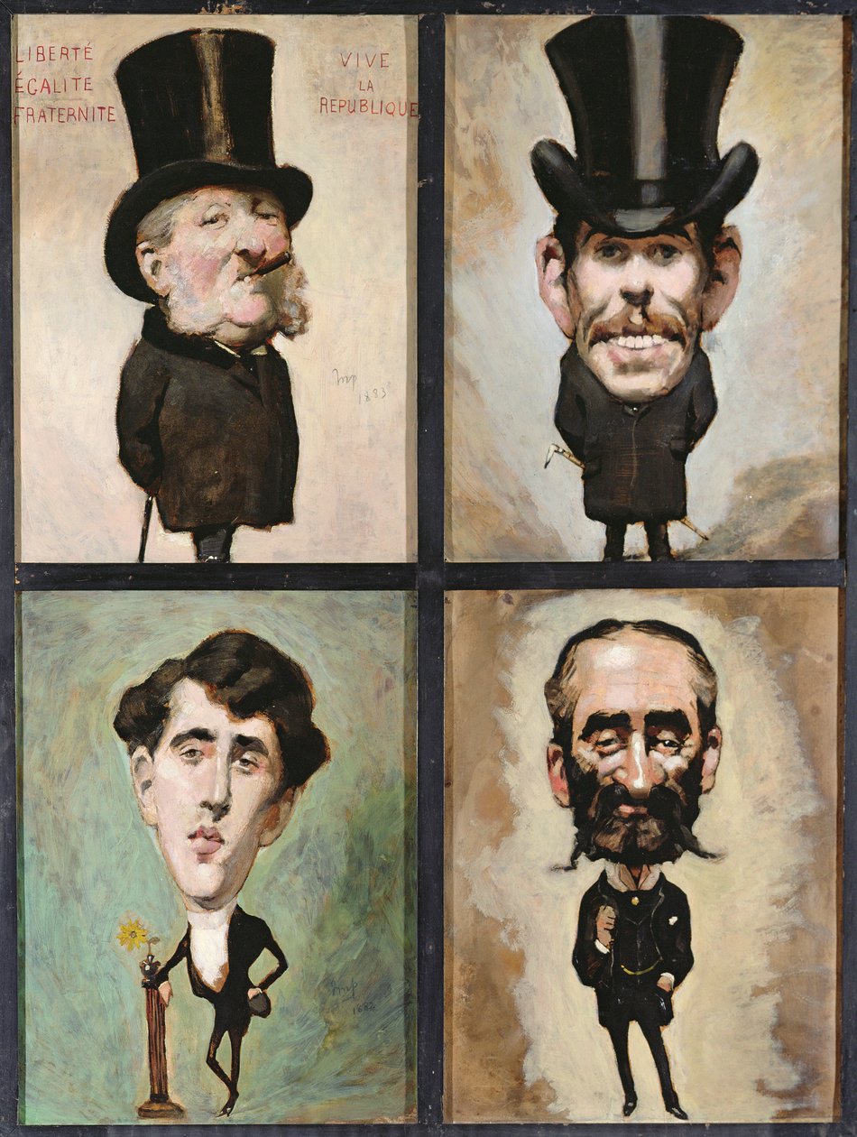 Four Caricatures by Julius Mandes Price