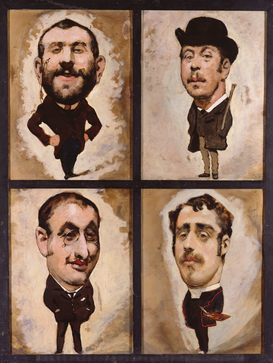 Four Caricatures by Julius Mandes Price