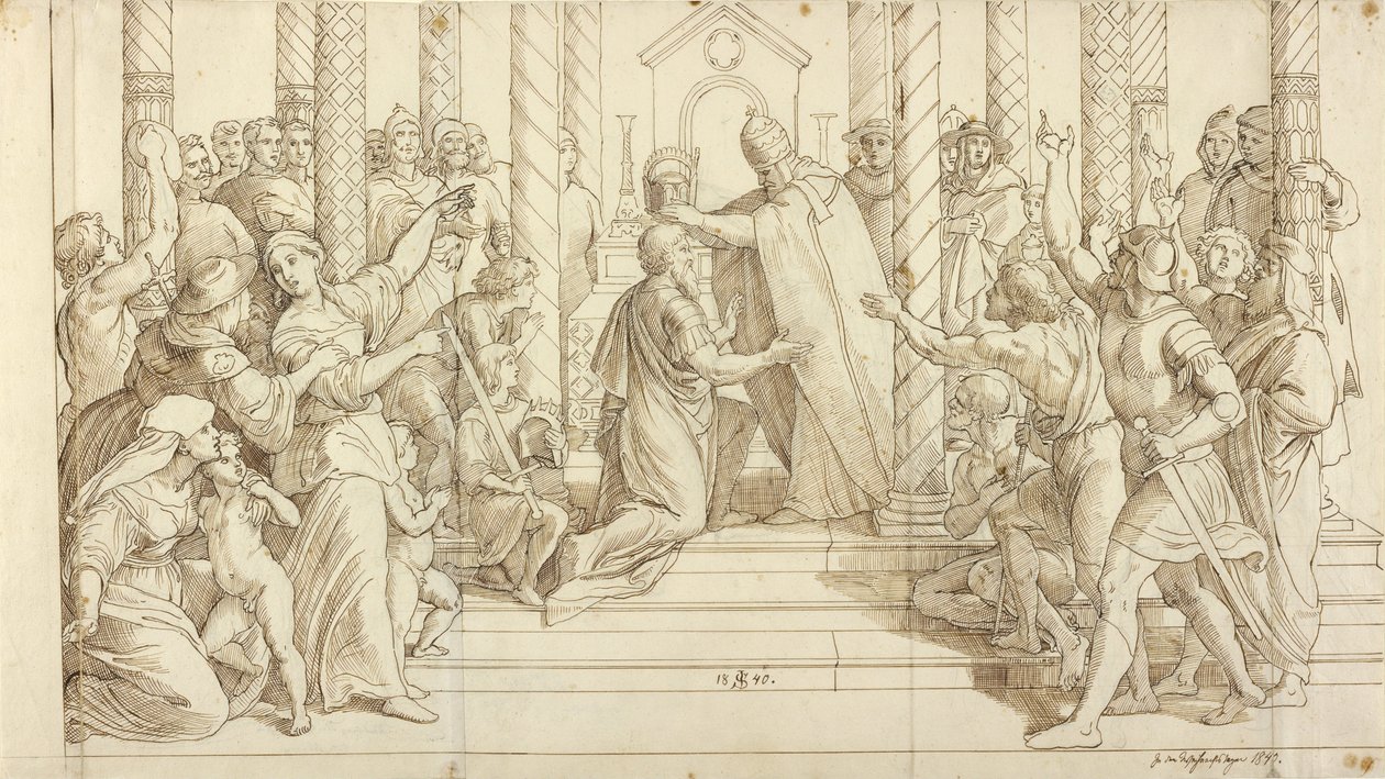 The Coronation of Charlemagne by Julius Schnorr von Carolsfeld