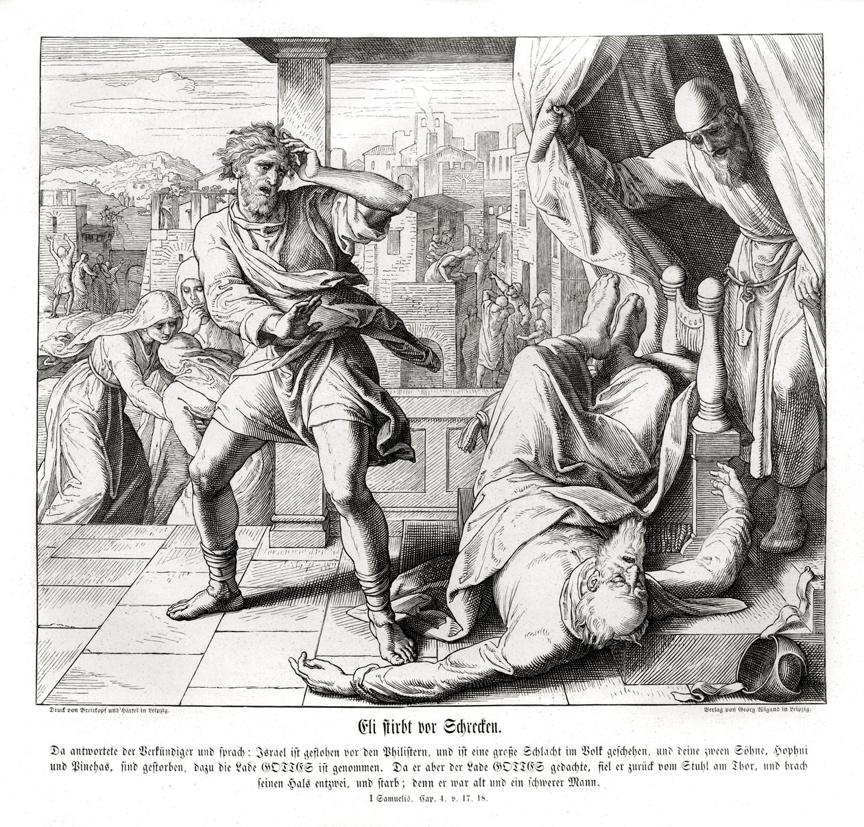 Death of Eli by Julius Schnorr von Carolsfeld