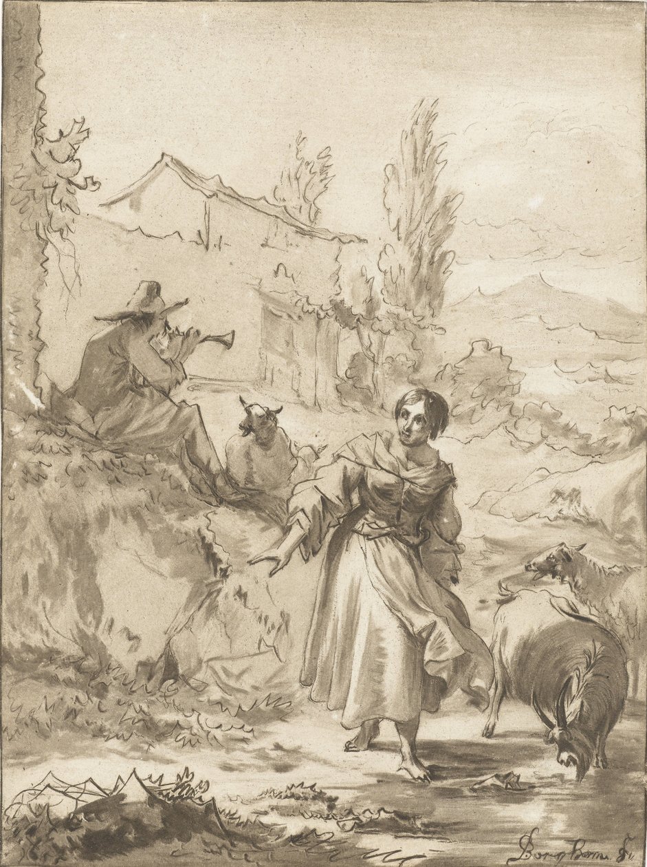 Shepherd with Shawm by Jurriaan Cootwijck