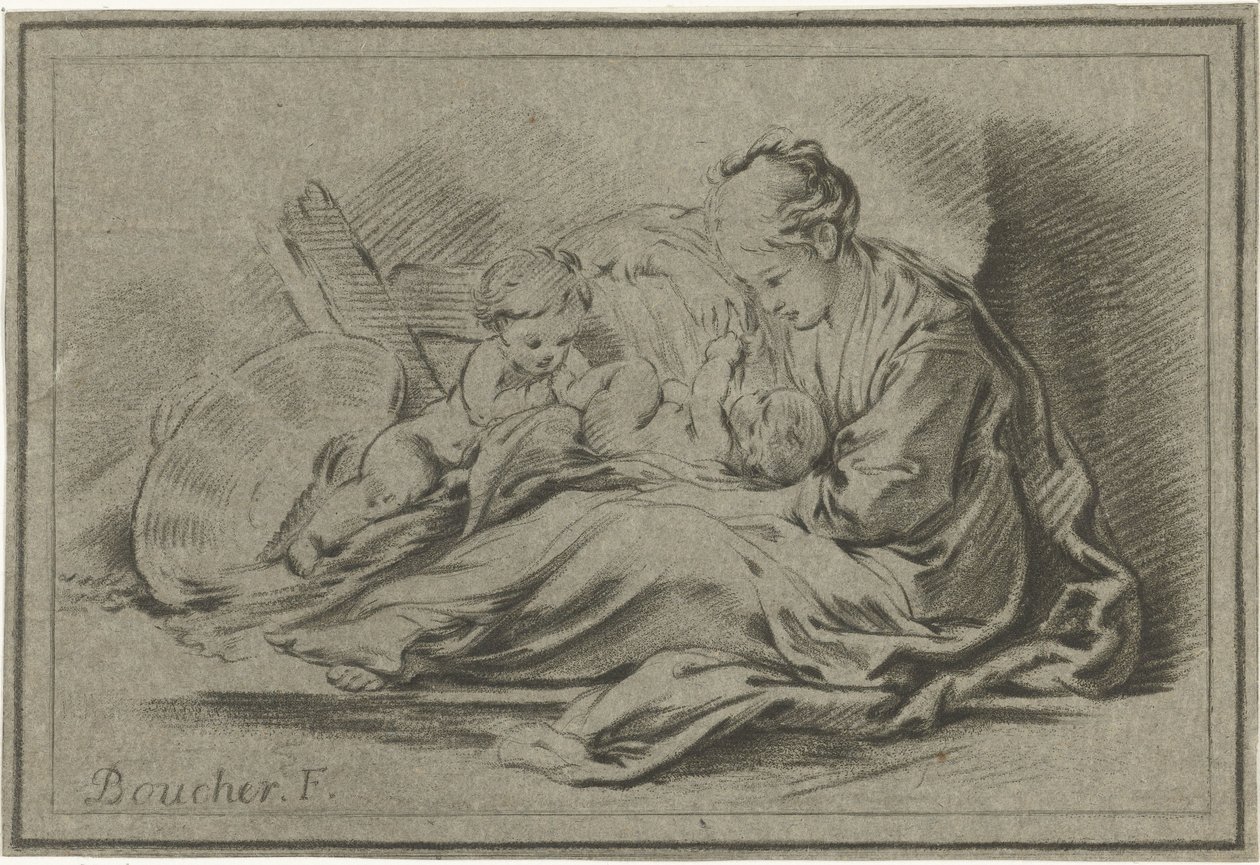 Mother and Two Children by Jurriaan Cootwijck