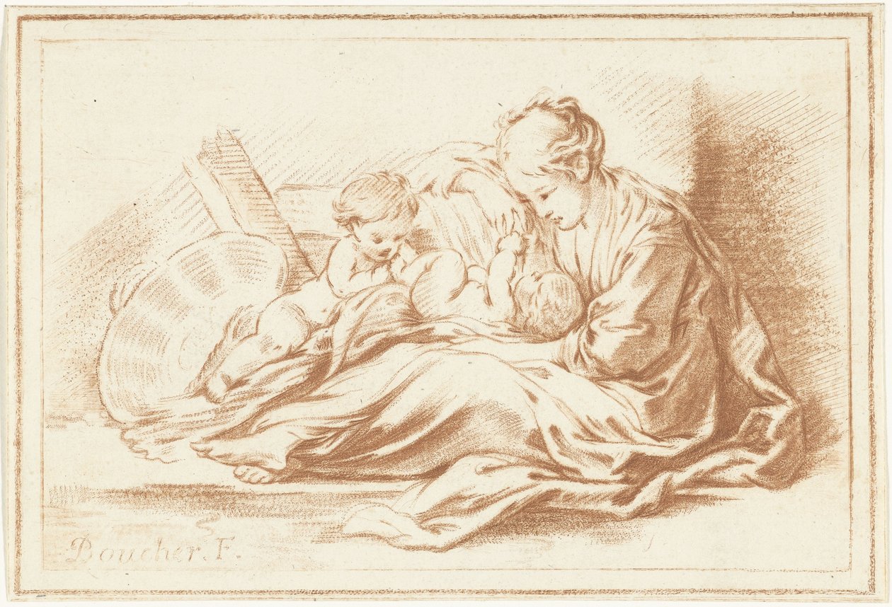 Mother and Two Children by Jurriaan Cootwijck