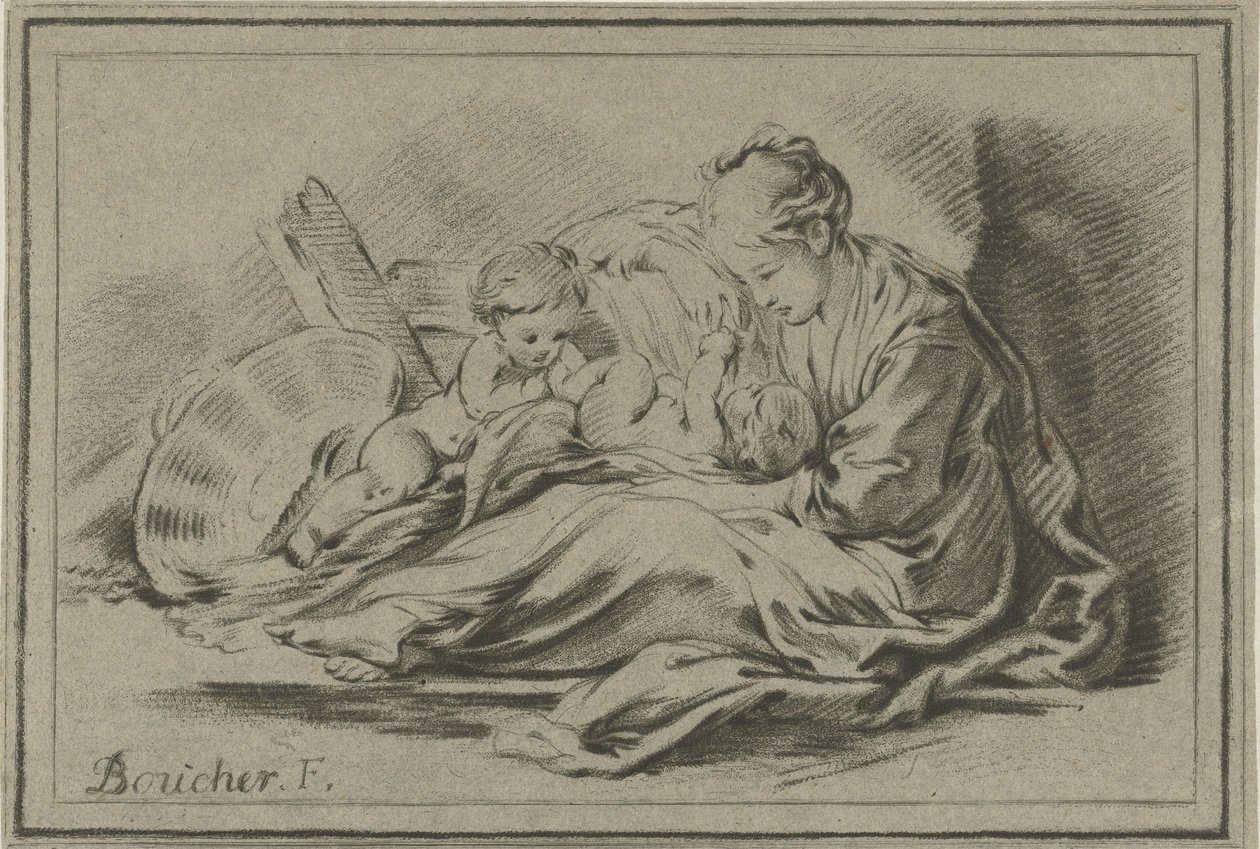 Mother and Two Children by Jurriaan Cootwijck
