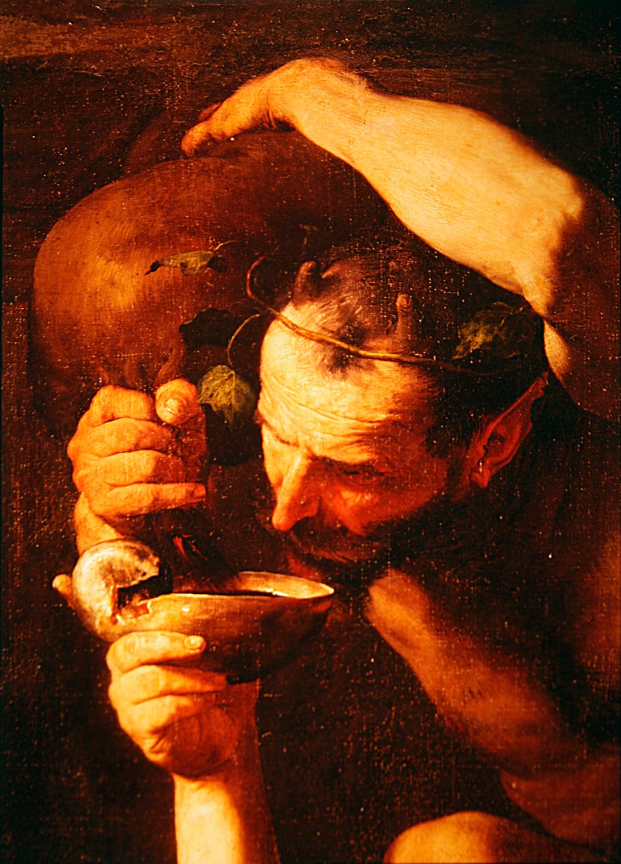 Drunken Silenus (detail) by Jusepe de Ribera