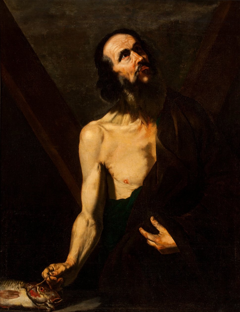 Saint Andrew by Jusepe de (attr.to) Ribera