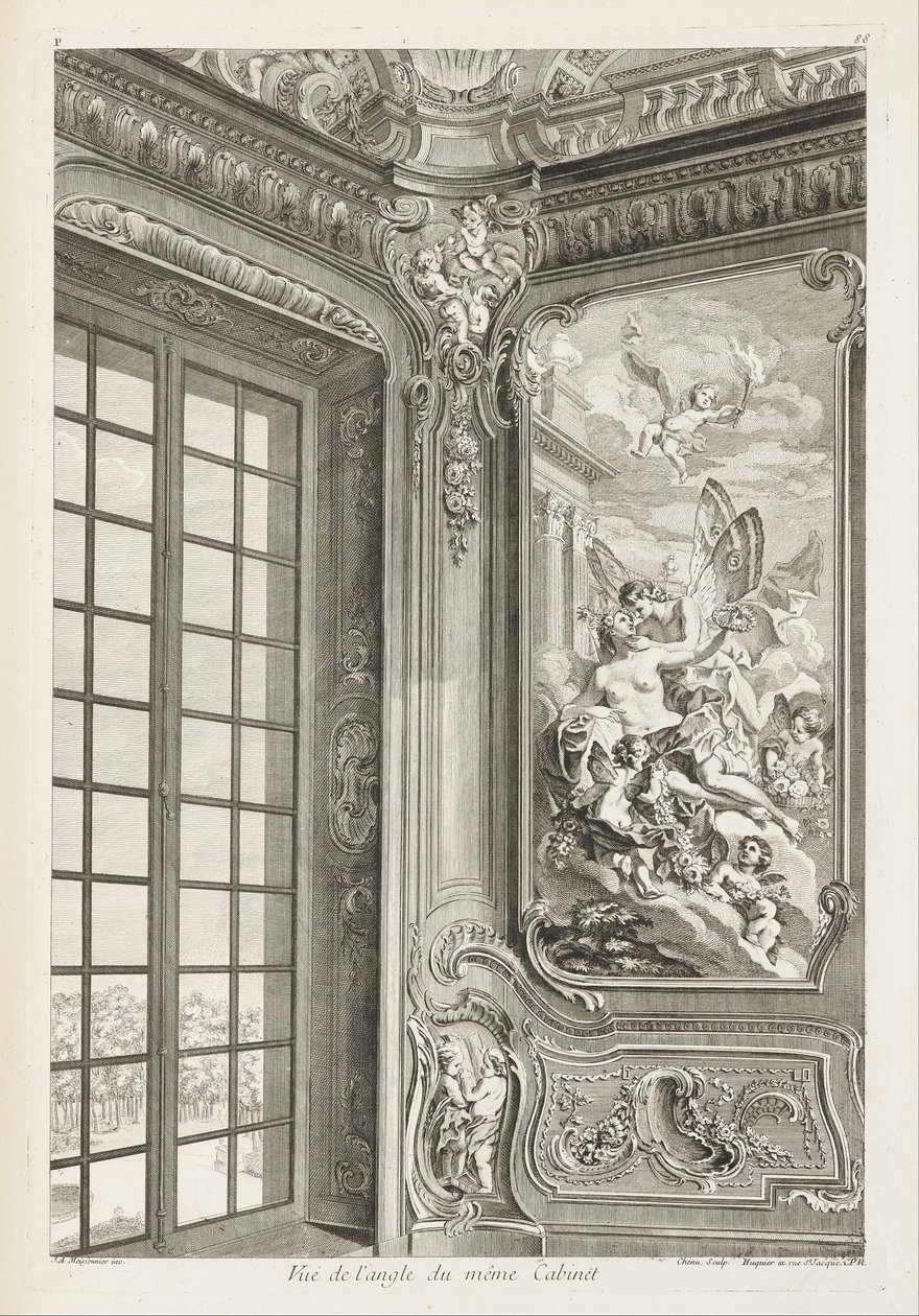 View of the Corner of the Same Cabinet; View of the Corner of the Same Cabinet, Showing a Large Window on the Left by Juste Aurèle Meissonnier