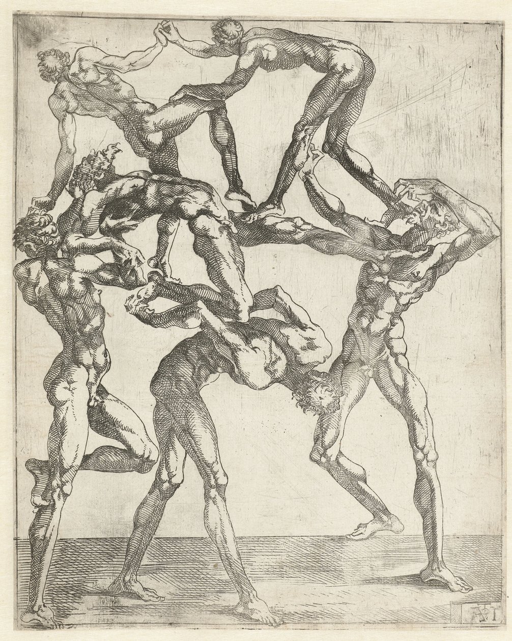 Pyramid of Six Men by Juste de Juste
