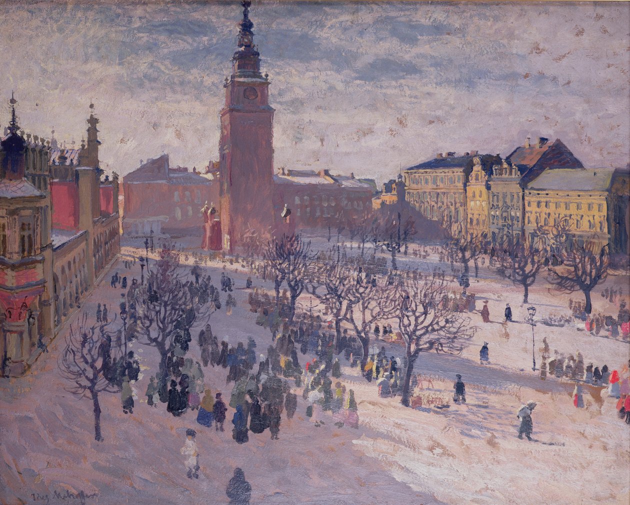 Main Market Square in Cracow by Józef Mehoffer