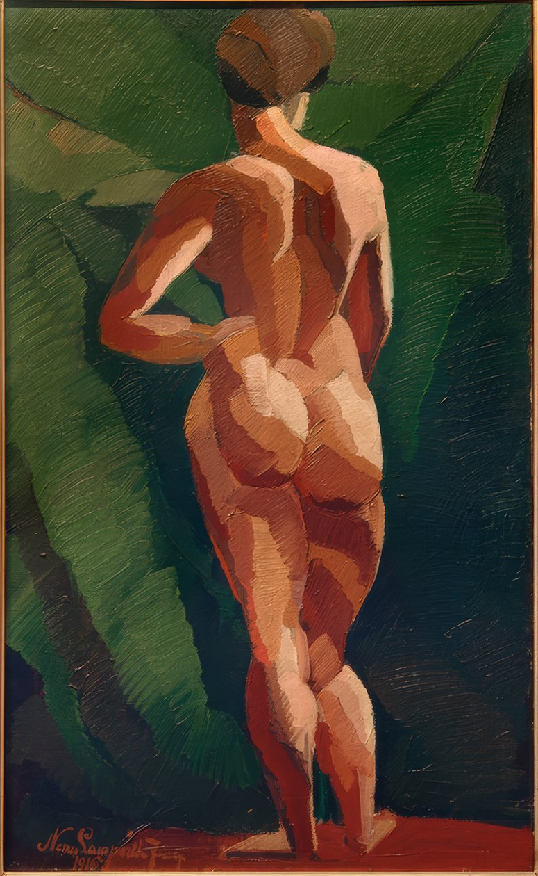 Female Nude from the Back by József Nemes Lampérth