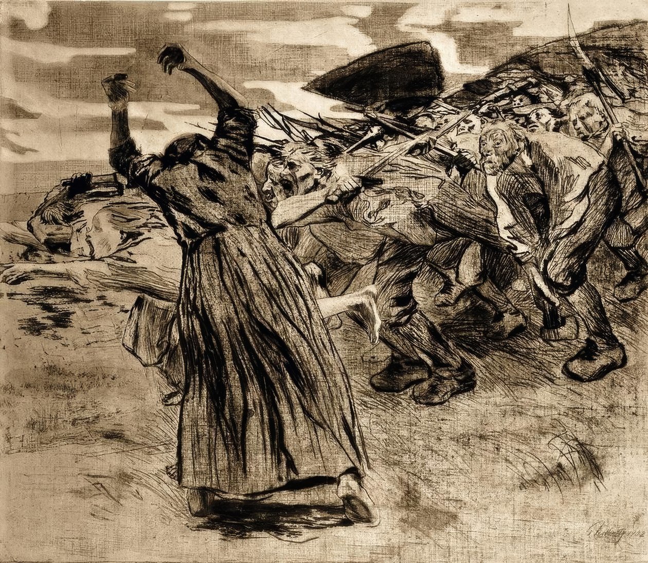 Losbruch by Käthe Kollwitz