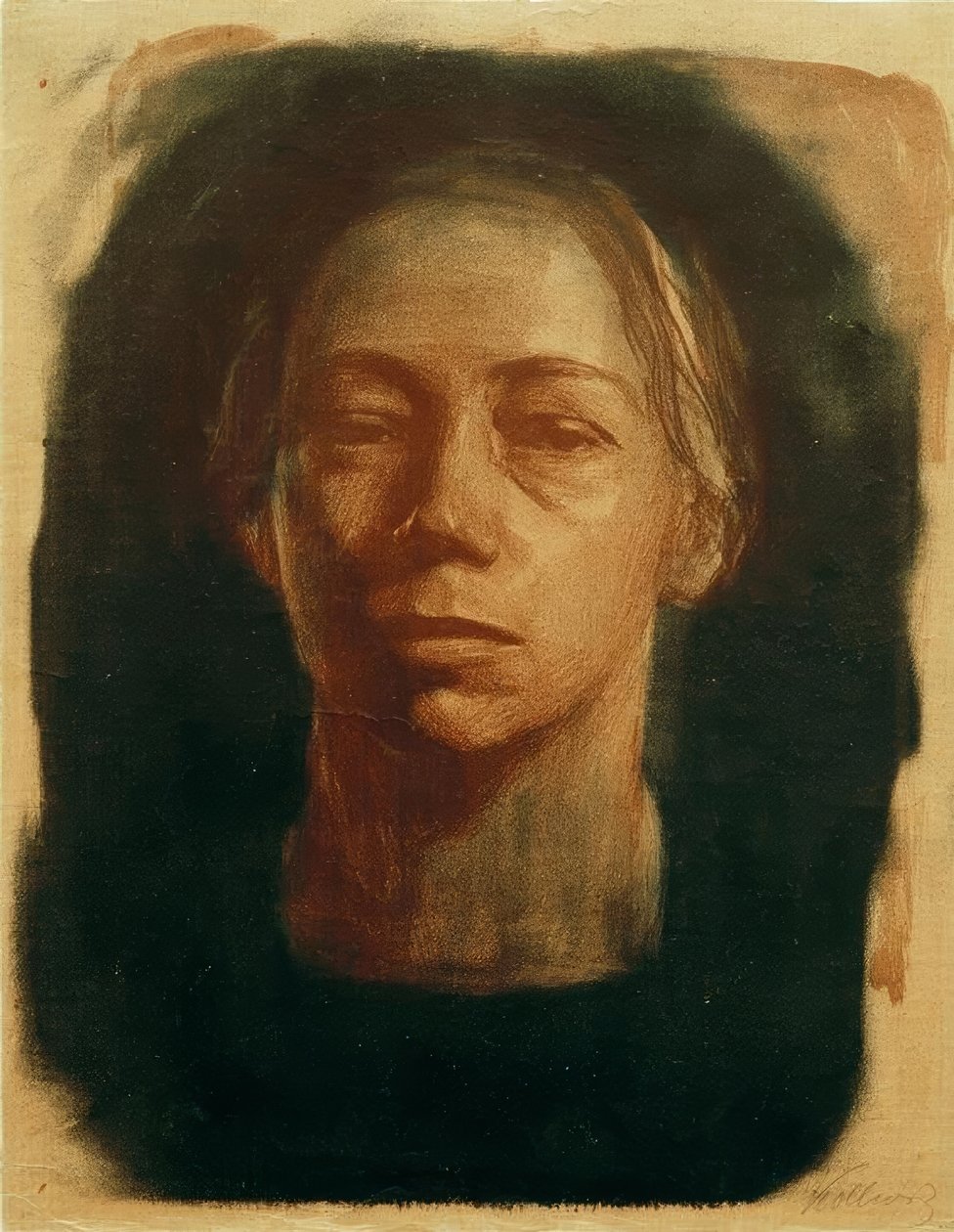 Self-Portrait Facing Forward by Käthe Kollwitz