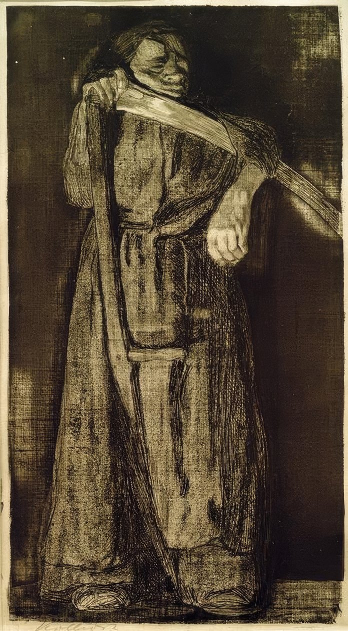 Woman with Scythe by Käthe Kollwitz