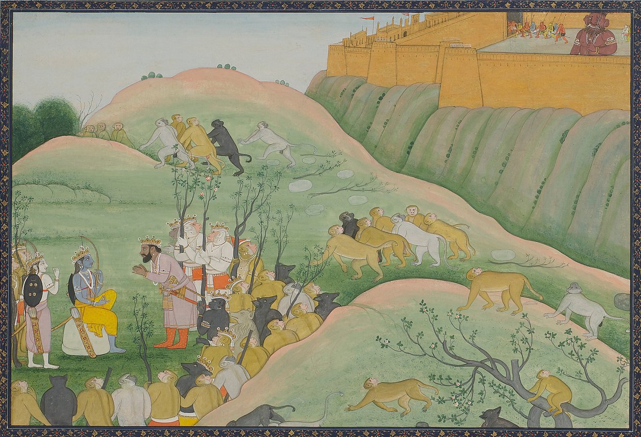 Vibhishana Bows Before Rama by Kangra