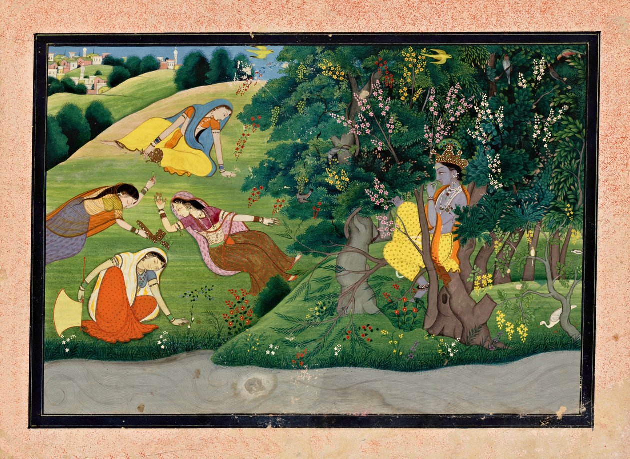 Krishna Fluting to the Milkmaids by Unknown