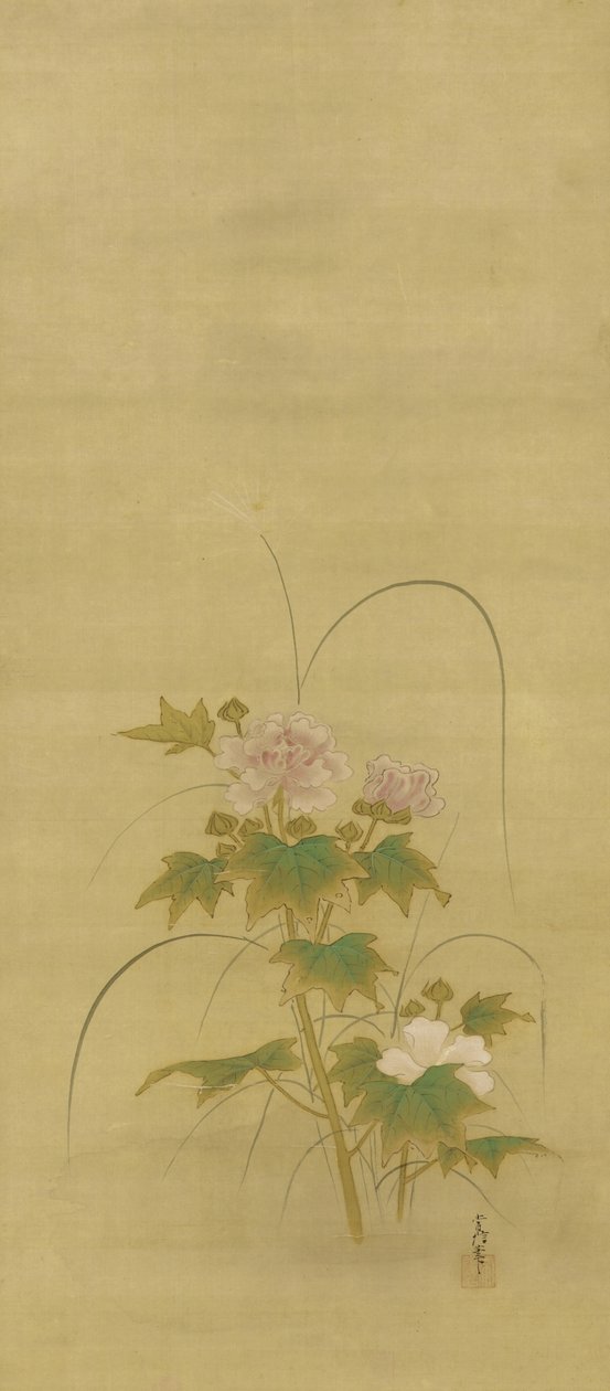 Peonies, Edo period, mid 17th-early 18th century by Kano Tsunenobu