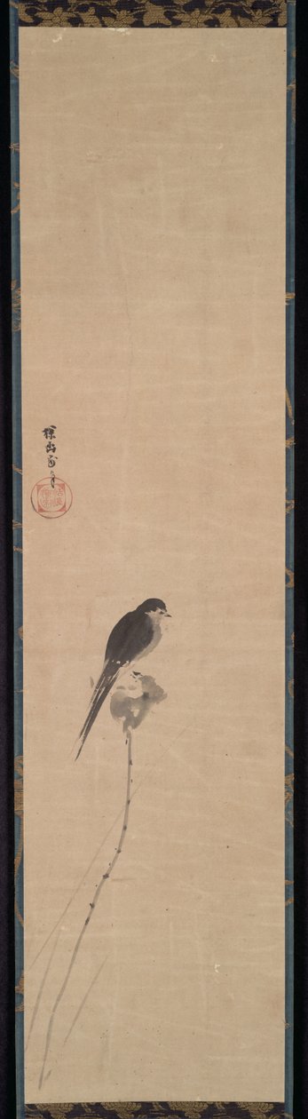 Bird on a Lotus Bud, 1600s by Kanō Tan’yū