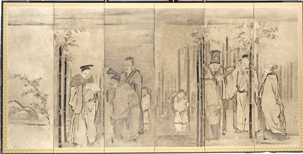 Seven Sages of the Bamboo Grove by Kanō Tan’yū