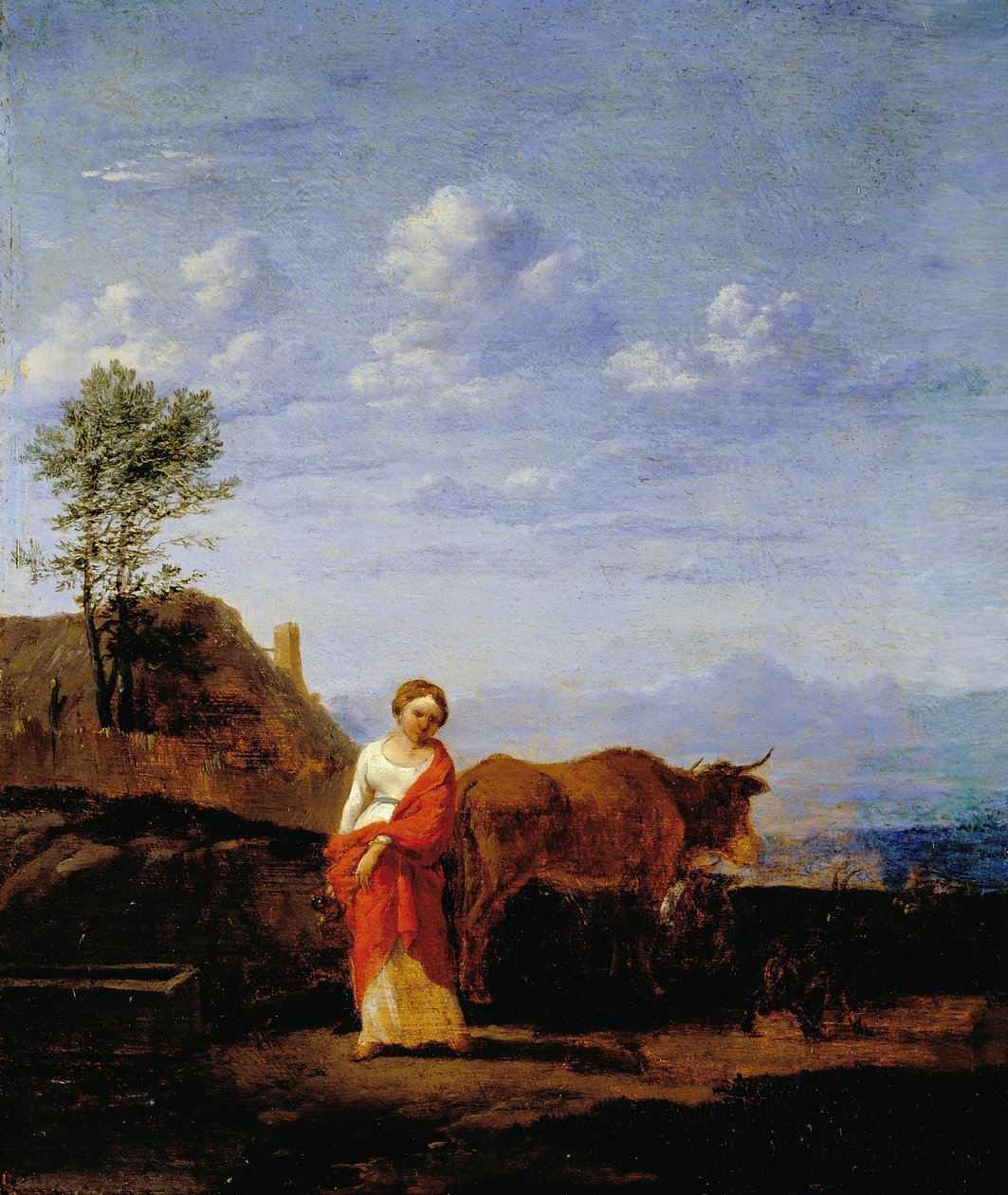 A Woman with Cows on a Road by Karel Du Jardin