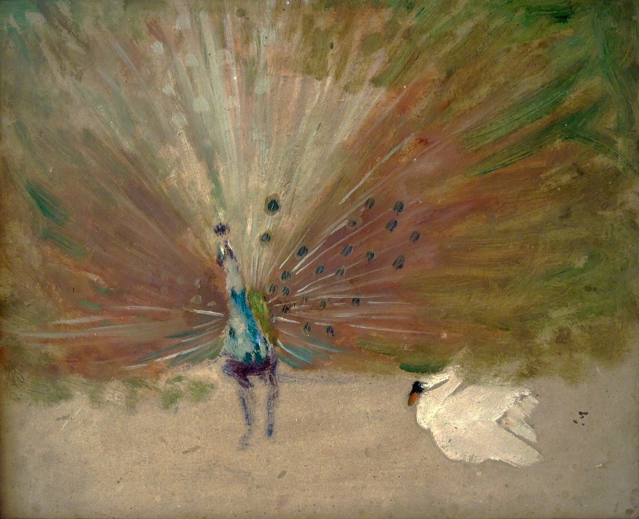 Peacock and Swan by Karel Spillar