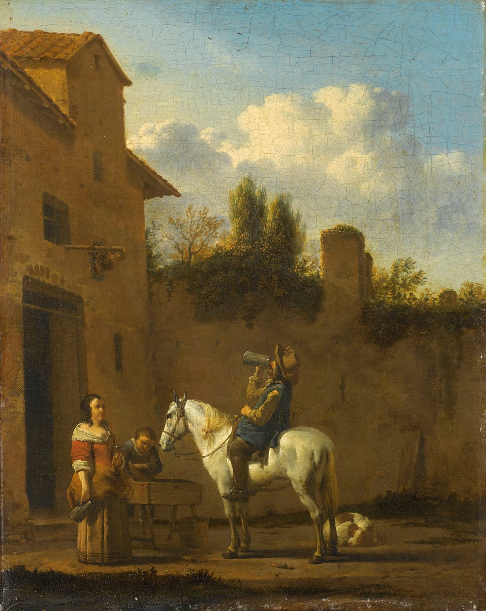 Mounted Trumpeter taking a Drink, 1650-60 by Karel Dujardin