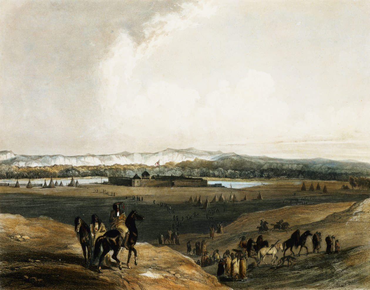 Fort Union on the Missouri, plate 28 from Volume 2 of 