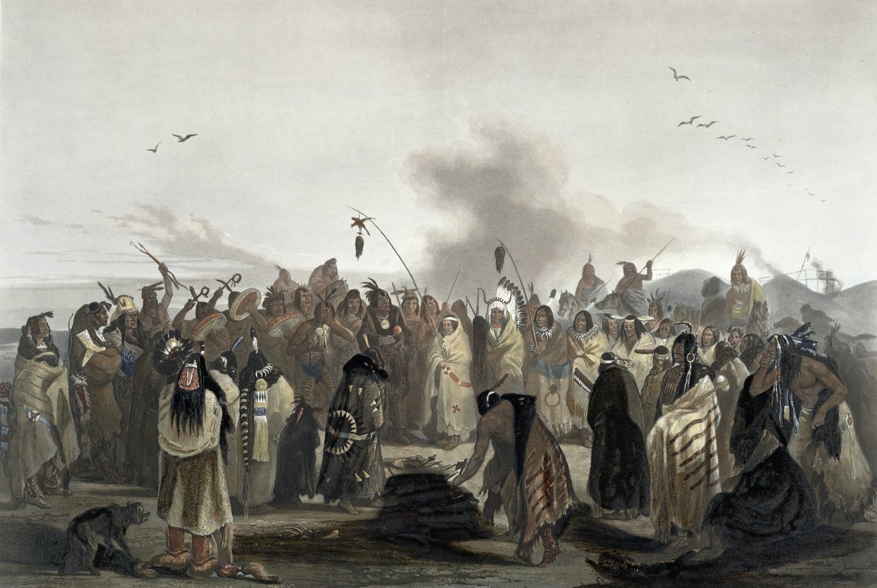 Scalp Dance of the Minatarres, plate 27 from volume 2 of 