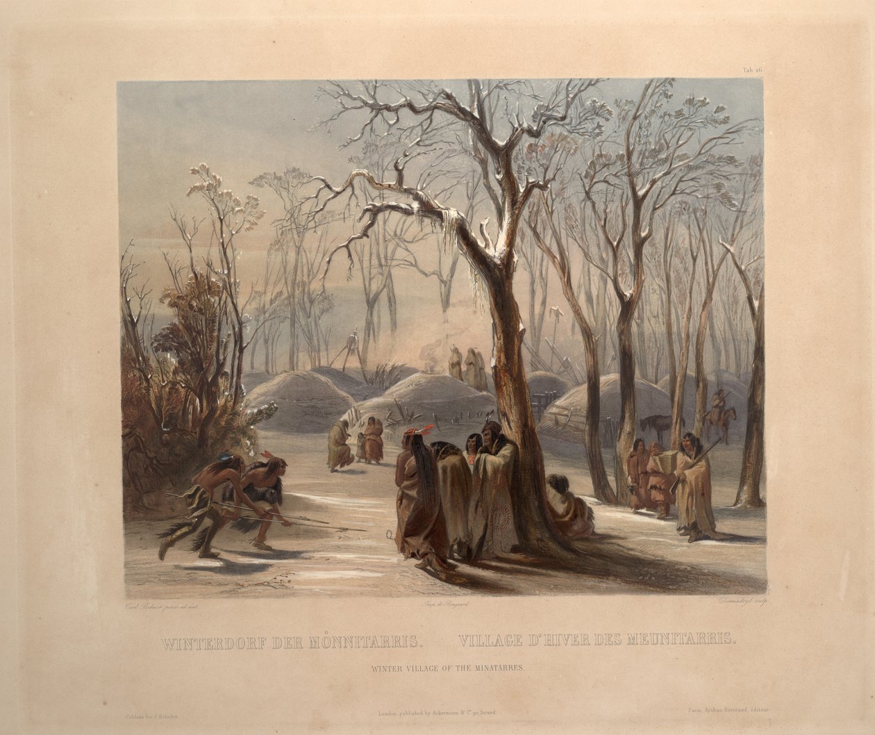 Winter Village of the Minatarres by Karl Bodmer