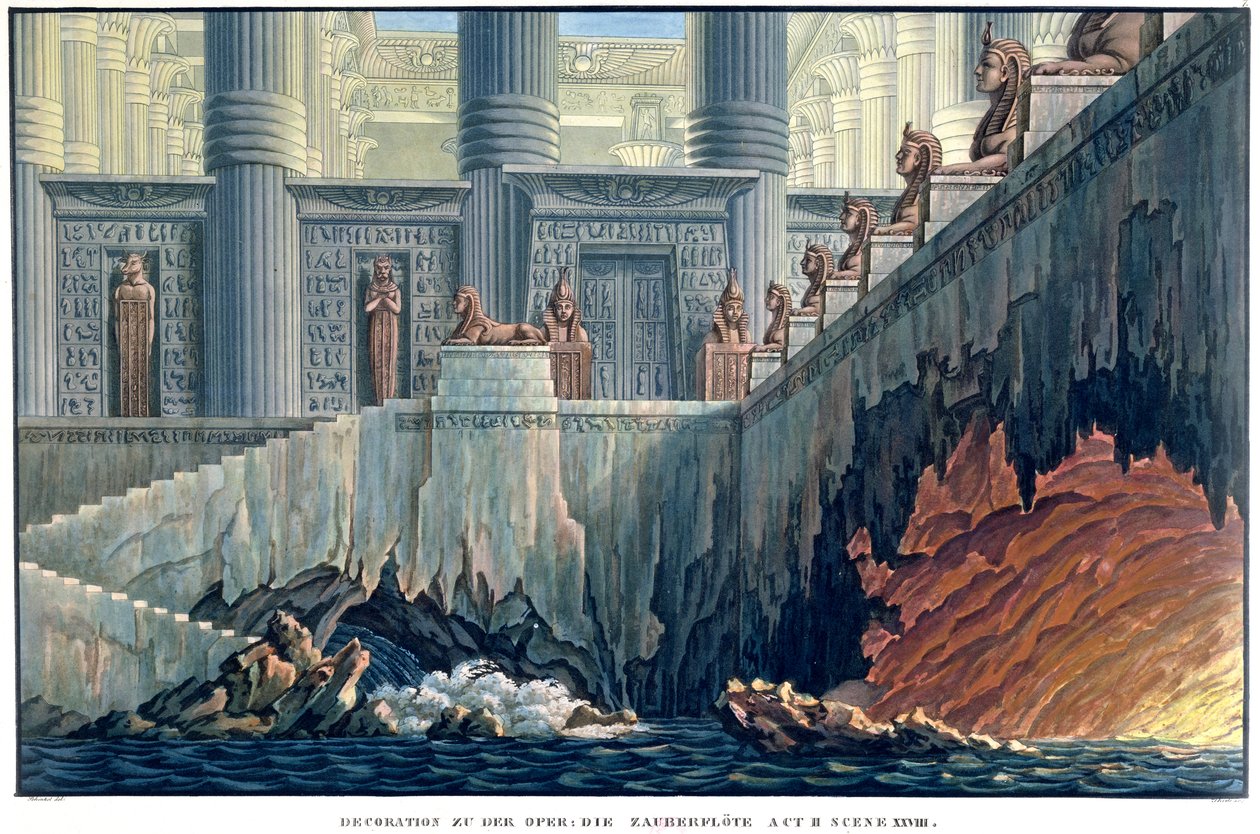 Egyptian Set Design for Act II, Scene XXVIII of the Opera 