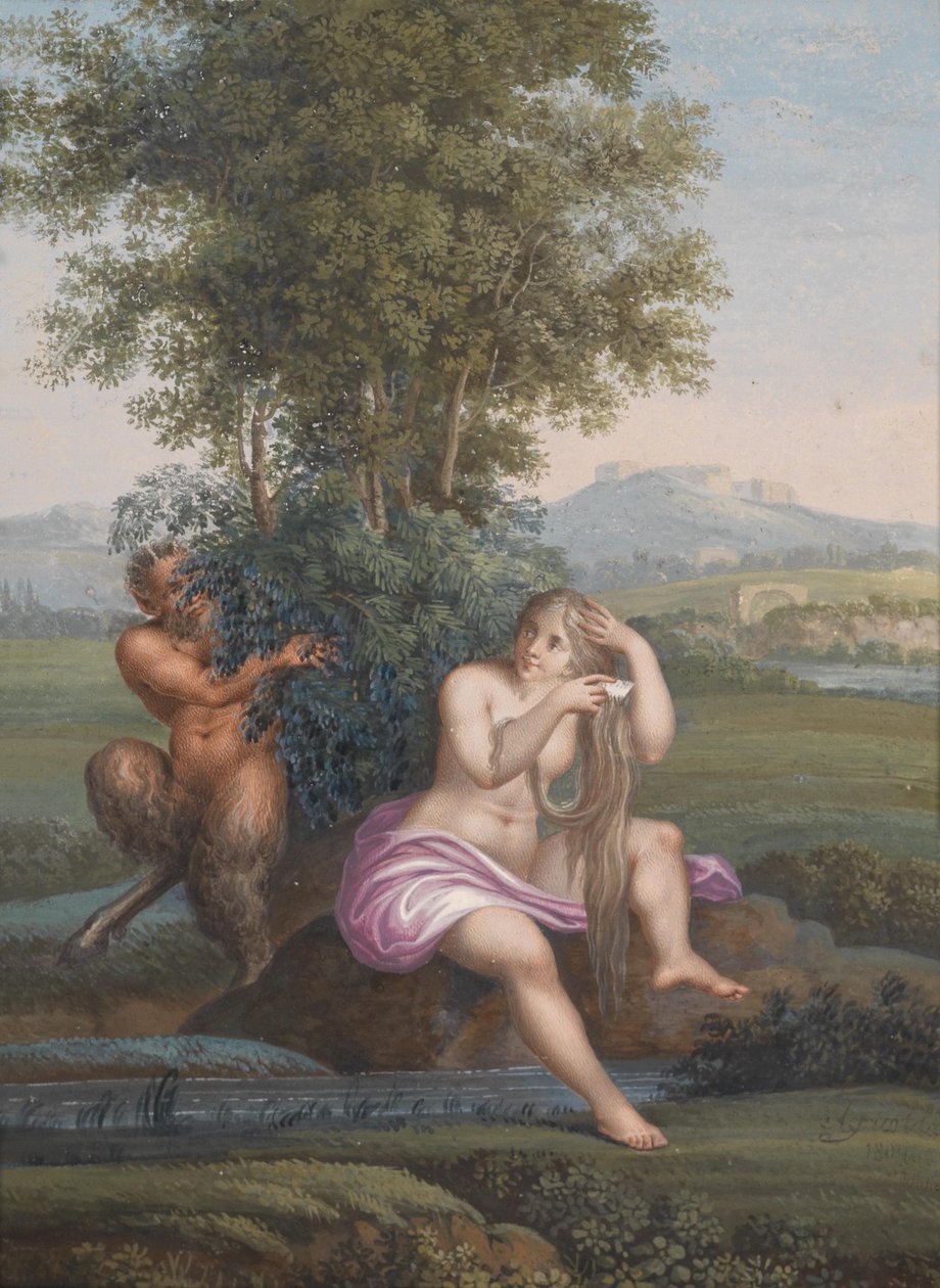 Bacchante and Faun by Karl Agricola