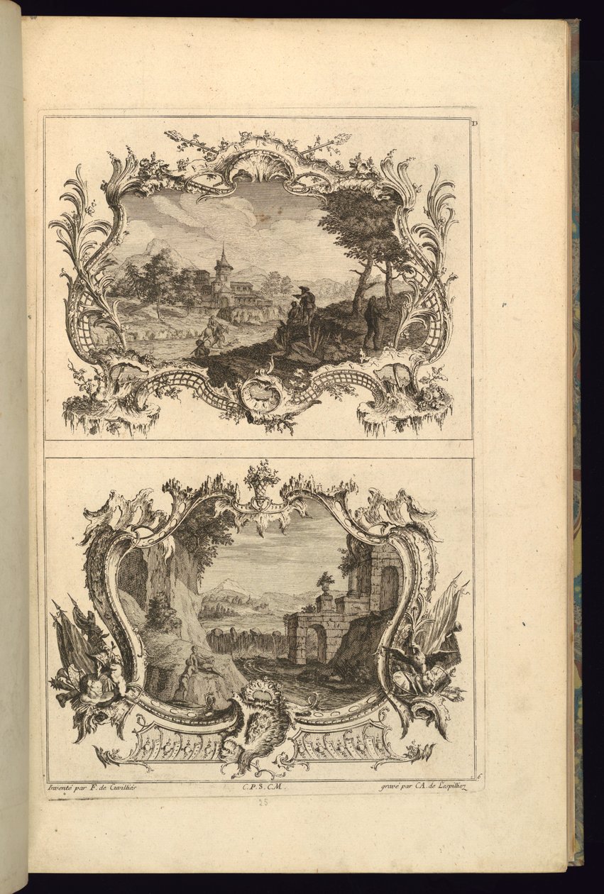Design for Two Cartouches by Karl Albert von Lespilliez