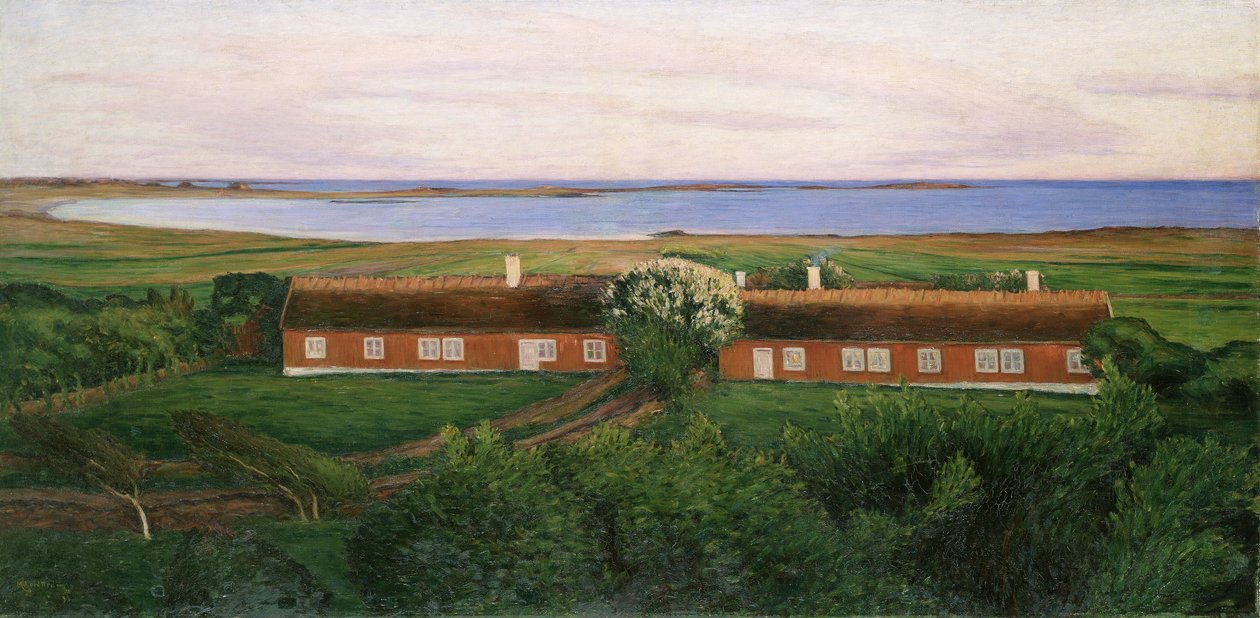 The Neighbouring Farm Houses by Karl Fredrick Nordstrom