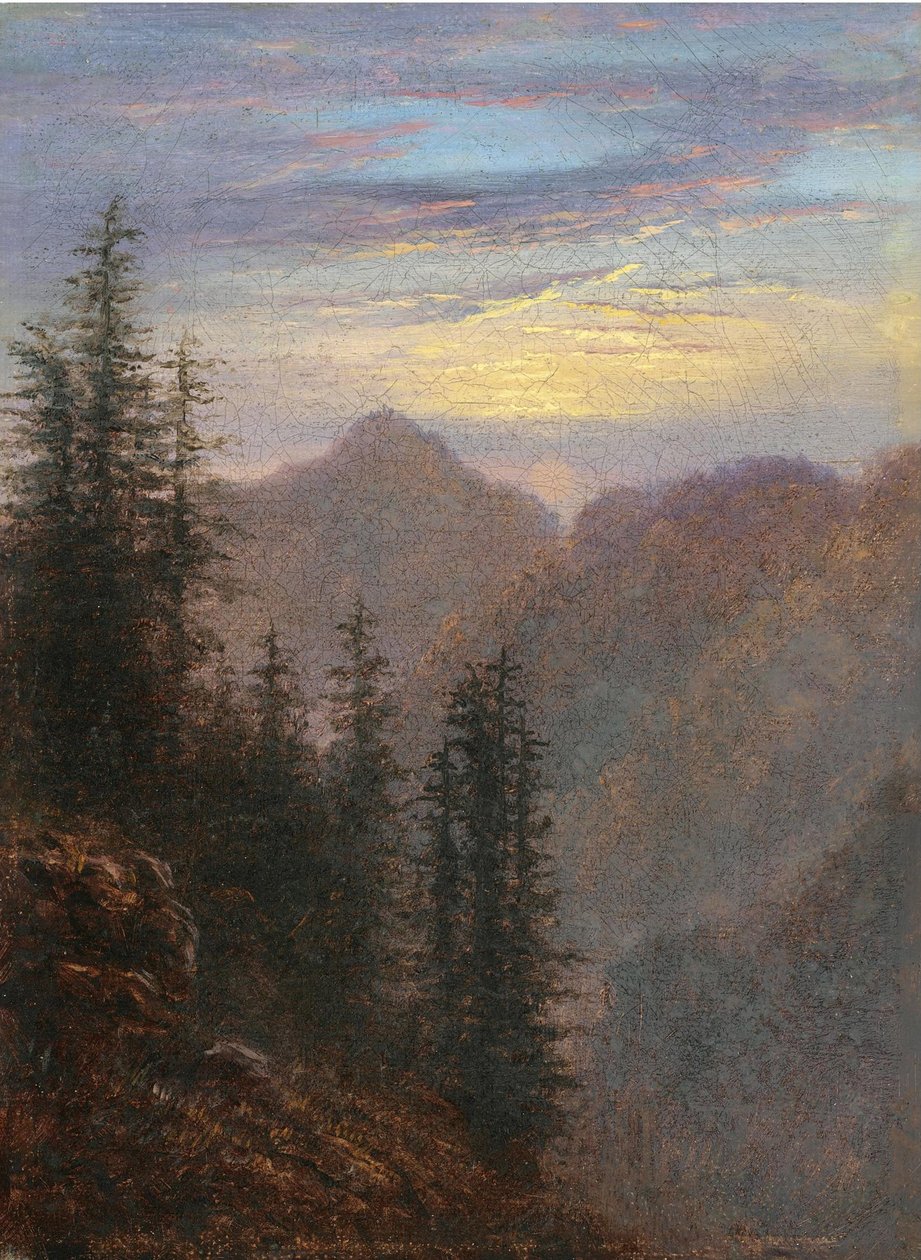 View of the Mountains at Dusk by Karl Gustav Carus
