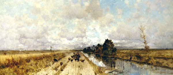 Road by Canal by Karl Heffner
