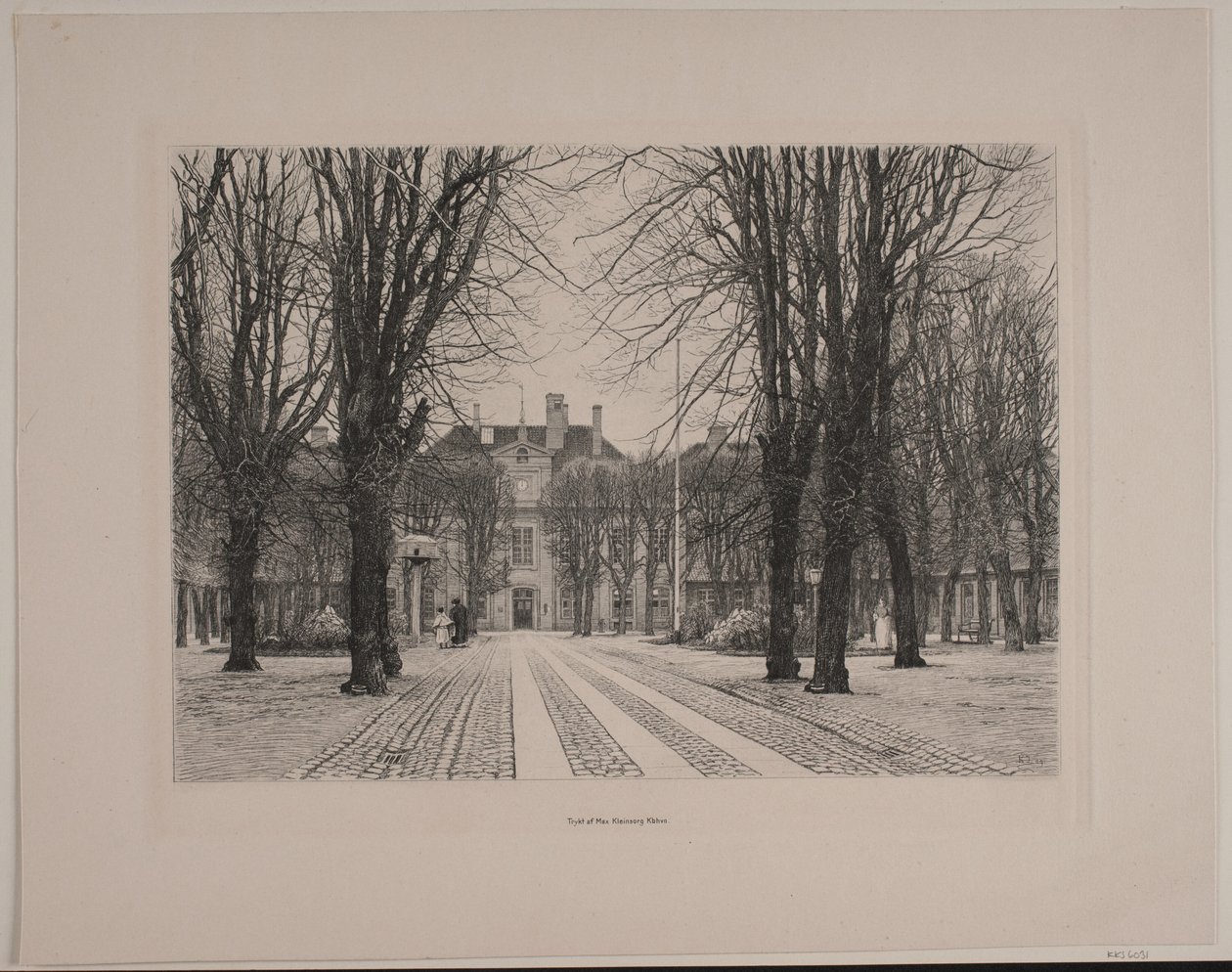 The Green Courtyard in Frederiks Hospital by Karl Jensen