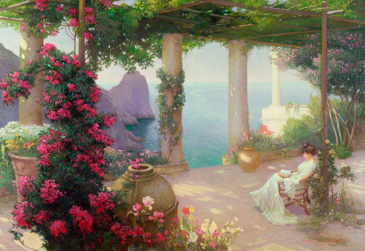 The Terrace, Capri by Karl Maria Schuster