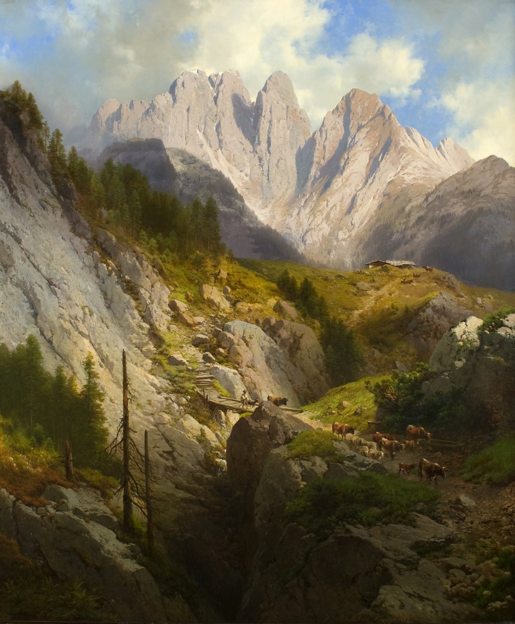 Mountain Scene in the Tyrol by Karl Millner