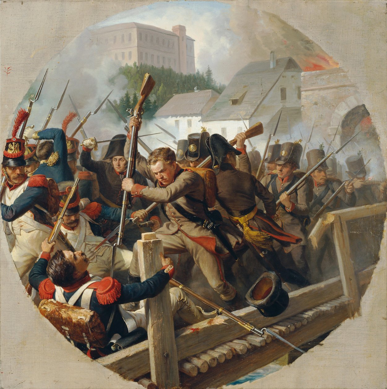 The Meeting at Ebelsberg 1806 by Karl von Blaas