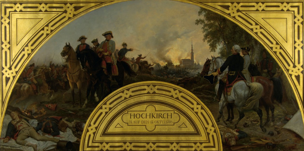 The Ambush at Hochkirch 1758 by Karl von Blaas