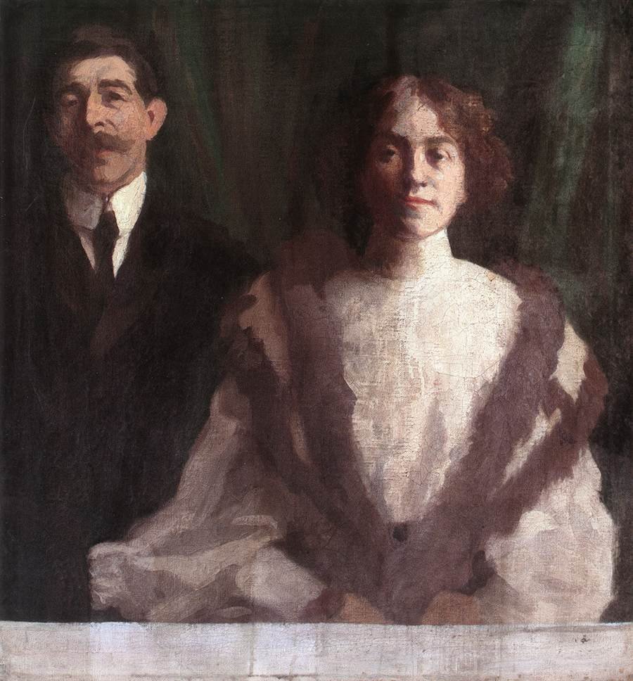 Cezar Herrer and His Wife at Nagybanya by Károly Ferenczy